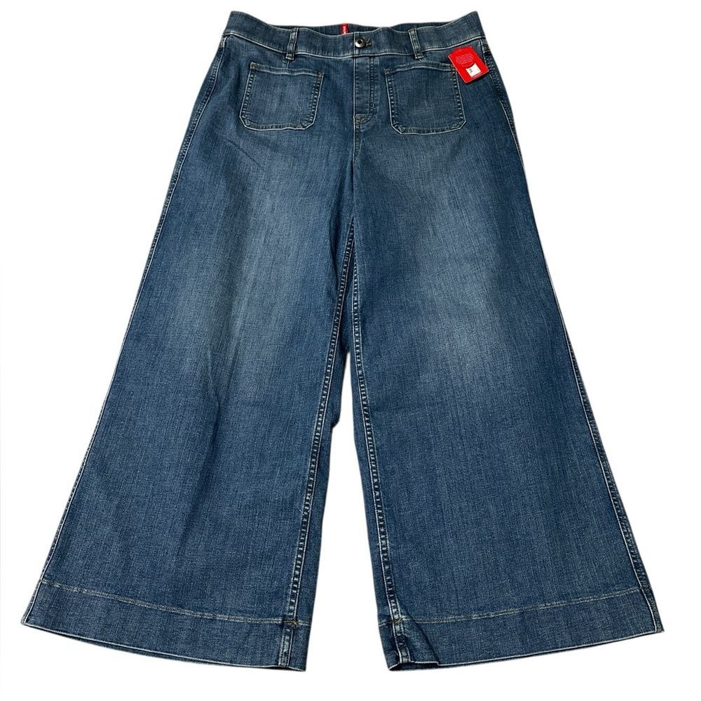 Wide Leg Blue Denim Jeans for Women